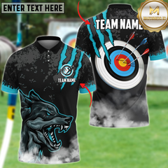 Maxcorners Archery Wolf Scratch Personalized Name, Team Name 3D Unisex Shirt