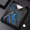Maxcorners Blue Claw Marks Hawaiian Golf Shirt, Scratch Print Women's Golf Tops, Ladies Golf Shirts LM1507