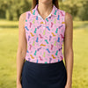 Maxcorners Funny Adult Novelty Pink Pattern Golf Shirt, Ladies Golf Tops, Women’s Golf Apparel LM1507