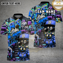 Maxcorners Dartboard Shirt Graffiti Street Art Character Multioptions Personalized Name, Team Name Unisex 3D Shirt (4 Colors)