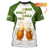 Maxcorners Golf And Beer Shirt, Custom Golf Polos For Men, Funny Golf Shirts For Beer Lovers