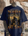 Maxcorners Not All Who Wander Are Lost Bigfoot Compass Cotton Shirt LM2101