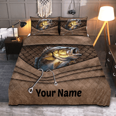 Maxcorners Custom Name Fishing Bedding Set