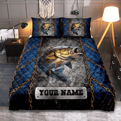 Maxcorners Custom Name Fishing Bedding Set