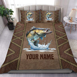 Maxcorners Custom Name Fishing Bedding Set