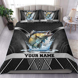 Maxcorners Custom Name Fishing Bedding Set