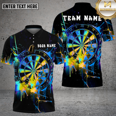 Maxcorners Dart Shirt Neon Splash Impact Style Multioptions Personalized Name, Team Name Unisex 3D Shirt (4 Colors)