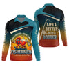 Maxcorners Life's Better With A Bobber Fishing UPF Shirts, Men's Fishing Shirts Long Sleeve, Presents For Fishermen