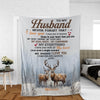 Maxcorners Personalized To My Husband Hunting Deer Fleece Blanket - Custom Name Gift for Husband, Anniversary LM1611