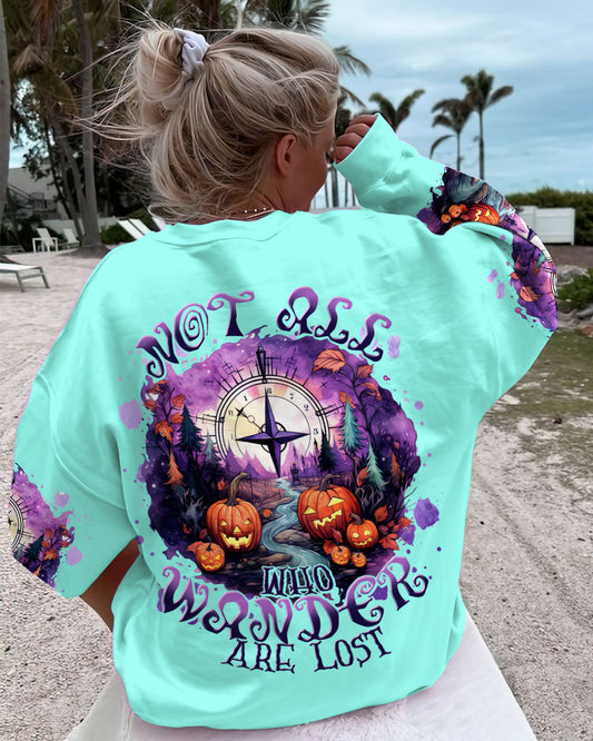 Maxcorners Not All Who Wander Are Lost Compass Halloween All Over Print LM2101
