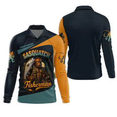 Maxcorners Sasquatch Fishing Shirt With Hood, Long Sleeve Sun Shirt, Fishing Shirts For Men