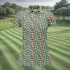 Maxcorners St Patrick's Day Lucky Charms Green Golf Shirt, Cute Golf Outfit, Women's Golf Tops, Ladies Golf Polos