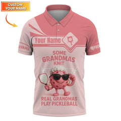 Maxcorners Funny Grandma Pickleball Shirt, “Real Grandmas Play Pickleball” Custom Name Shirts, Gift For Pickleball Lovers LM0509