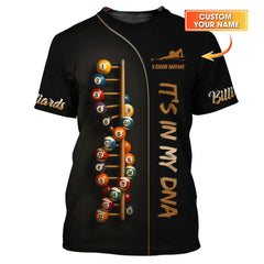 Maxcorners Custom Billiard Shirt - 8 Ball Pool Tee It's In My DNA - Custom Pool League Team Jersey Shirt LM0509