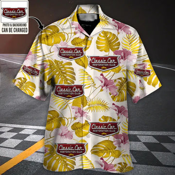 Vintage Car Club You Want Tropical Style Custom Photo - Hawaiian Shirt - Personalized Photo Gifts (2)