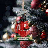 Maxcorners Best Dad By Par Golf Bag Ornament Christmas Golf Gift, Dad Golf Gift