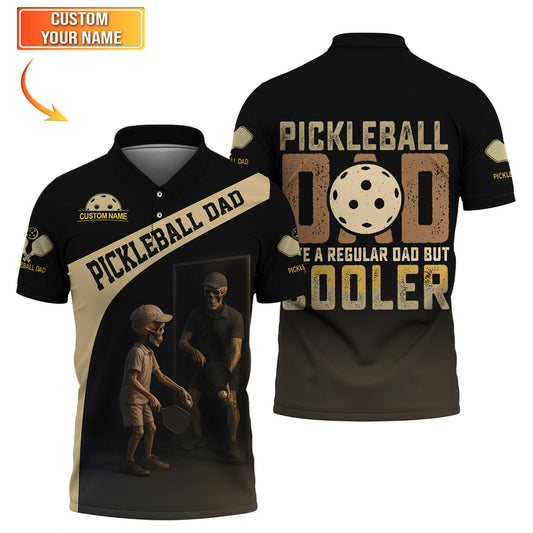 Maxcorners Pickleball Dad Shirt – Like a Regular Dad But Cooler Custom Polo – Funny Pickleball Gift for Men LM0509