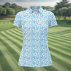 Maxcorners Blue Girl Dad All Over Print Golf Polo Shirt, Golf Polo For Women, Ladies Golf Shirt LM1507