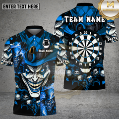 Maxcorners Dark Joker Card Dartboard Multioptions Personalized Name, Team Name Unisex 3D Shirt (4 Colors)