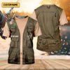 Maxcorners Fishing Vest Shirt, Personalized Fishing Shirt, Fishing UPF Shirts, Custom Fishing Shirt, Fishing Gift for Men