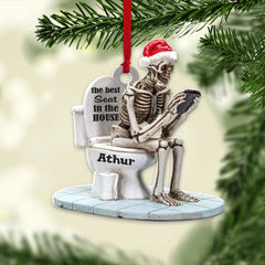 Maxcorners Personalized I Want To Live And Die With You Skull Couple Christmas - Ornament