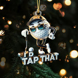 Maxcorners I'd Tap That Cool Golf Ball Acrylic Ornament, Golf Xmas Ornaments, Golf Christmas Gifts LM1611