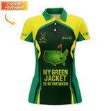 Maxcorners Funny Green Golf Shirt, My Green Jacket Is In The Wash Shirts, Custom Golf Jersey For Men, Golf Gift For Golfers