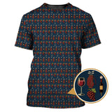 Maxcorners Golf Wine Pattern Golf Shirt,  Women Golf Shirts For Wine Lovers, Golf Gift For Golfer