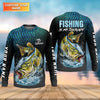 Maxcorners Fishing Is My Therapy Bass Fishing UPF Shirt – Personalized Fishing Shirt for Men