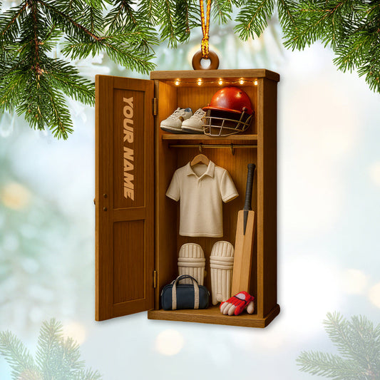 Maxcorners Christmas Cricket Players, Home Decor, Christmas Ornament, Personalized Ornaments 2D Flat LM2111