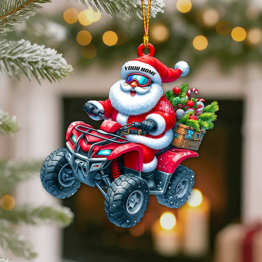 Maxcorners Driver Santa, Home Decor, Christmas Ornament, Personalized Ornament 2D Flat LM2111