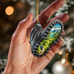Maxcorners Custom Name Hiking Ornament, Hiking Lover Christmas Decoration 2D Flat LM2111
