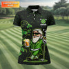 Maxcorners Grip It Rip It Sip It St Patrick's Day Leprechaun Golf And Beer Shamrock Golf Shirt, Golf Shirt For Women