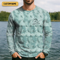 Maxcorners Florida Camo Fishing UPF Shirts, Performance Fishing Shirts, Fishing Gifts For Men, Men's Fishing Shirt
