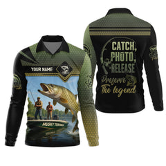 Maxcorners CPR Fishing, SPF Long Sleeve Shirts, Men Button Down Shirt, Best Fishing Gifts, Musky Fishing