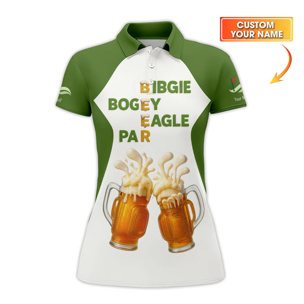 Maxcorners Golf And Beer Shirt, Custom Golf Polos For Men, Funny Golf Shirts For Beer Lovers