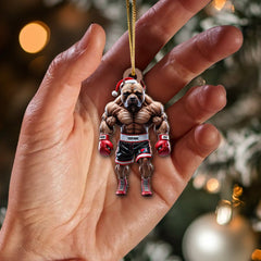 Maxcorners Custom Name Boxing Ornament, Christmas Gift for Boxing Lover 2D Flat LM2111