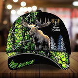 Maxcorners Premium Loralle Moose Hunting Camo Pattern 3D Multicolor Personalized Cap