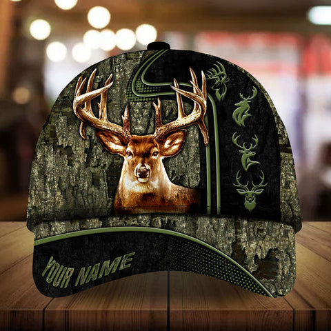 Maxcorners Beautiful Deer Hunting Version 2 Multicolored Pattern Personalized Cap