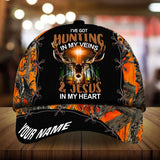 Maxcorners I've Got Hunting In My Heart Jesus In my Veins 3D Multicolor Personalized Cap