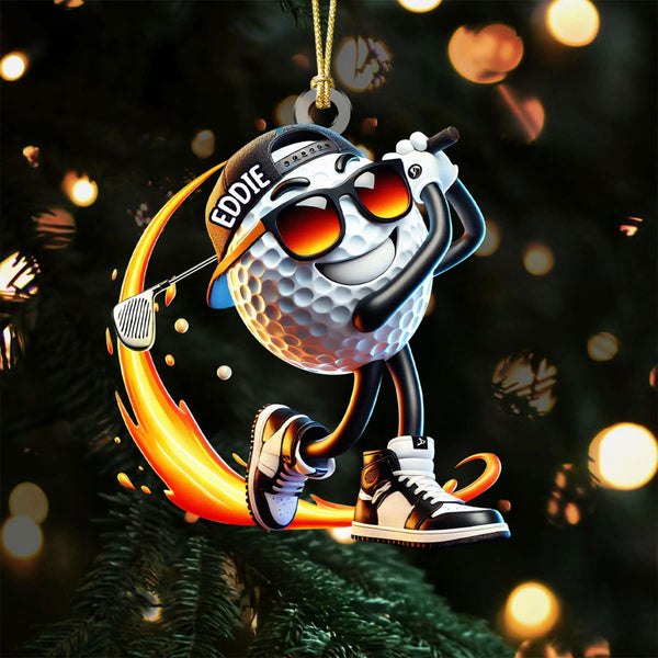 Maxcorners Great Golf Swings Golf Ball Acrylic Ornament, Golf Xmas Ornaments, Golf Christmas Gifts, Cool Golf Gift LM1611