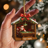 Maxcorners Personalized Santa Playing Billiards Ornament, Custom Pool Table Christmas Ornament, Gift For Billiards Lover