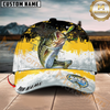 Maxcorners Fishing Yellow White Sport Pattern Personalized 3D Cap (11 Breeds)