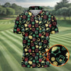 Maxcorners Leprechaun Hats Gold Coins Pot St Patrick's Day Shamrock Golf Shirt, Polo Shirts For Men, Golf Shirts For Men