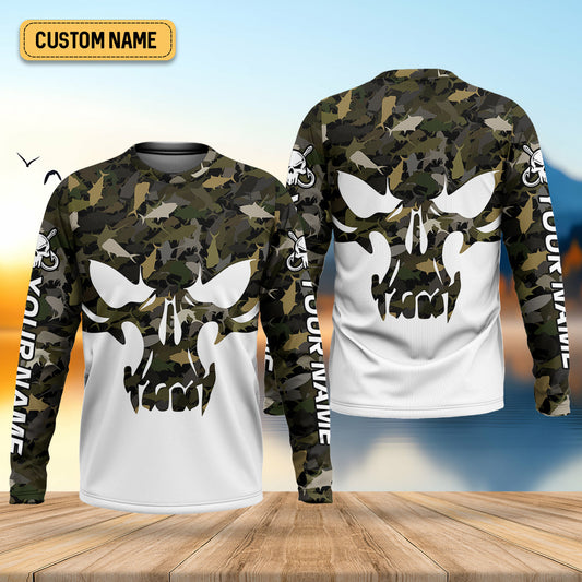 Maxcorners Deep Ocean Fishing SPF Shirt For Men, Camouflage Fishing Shirts, Fishing Gifts For Men, Men's Fishing Shirt
