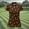 Maxcorners Autumn Bigfoot Forest Pattern Polo Shirt, Women’s Golf Apparel, Hawaiian Golf Shirt, Golf Tops For Women LM1507