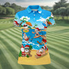 Maxcorners Santa Claus Summer Beach Party Golf Shirt, Golf Polo For Women, Christmas Golf Shirt LM1507