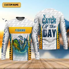 Maxcorners Catch Of The Day Funny Fishing Shirts For Men, SPF Shirt For Men, Funny Fishing Shirt, Gift For Fisherman