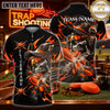 Maxcorners Trap Shooting Shooter & Flying Clay Target Graphic Multicolor Customized Name, Team Name 3D Shirts
