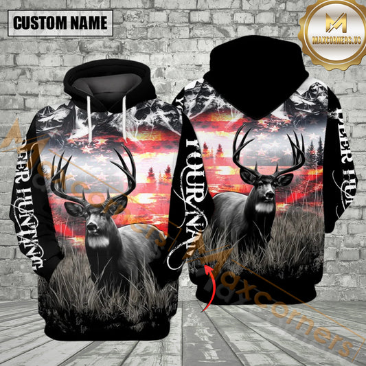 Maxcorners America Deer Hunting All Over Print Shirt Best Gift For Hunter